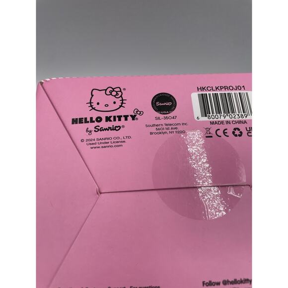 Hello Kitty Pink Ambient Projection Light Alarm Clock NEW In Box - Picture 8 of 8